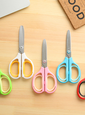 日本KOKUYO国誉剪刀进阶合集260B/P250防粘空气弹力办公美工圆弧尖多种刃长白蓝粉绿多能剪纸壳薄塑料片耐用