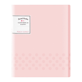 日本KOKUYO国誉WSG-CBCN资料册 A4多页插袋 10/20/30/40页 淡彩曲奇 软封面 可调节背幅 拓展大容量无异味