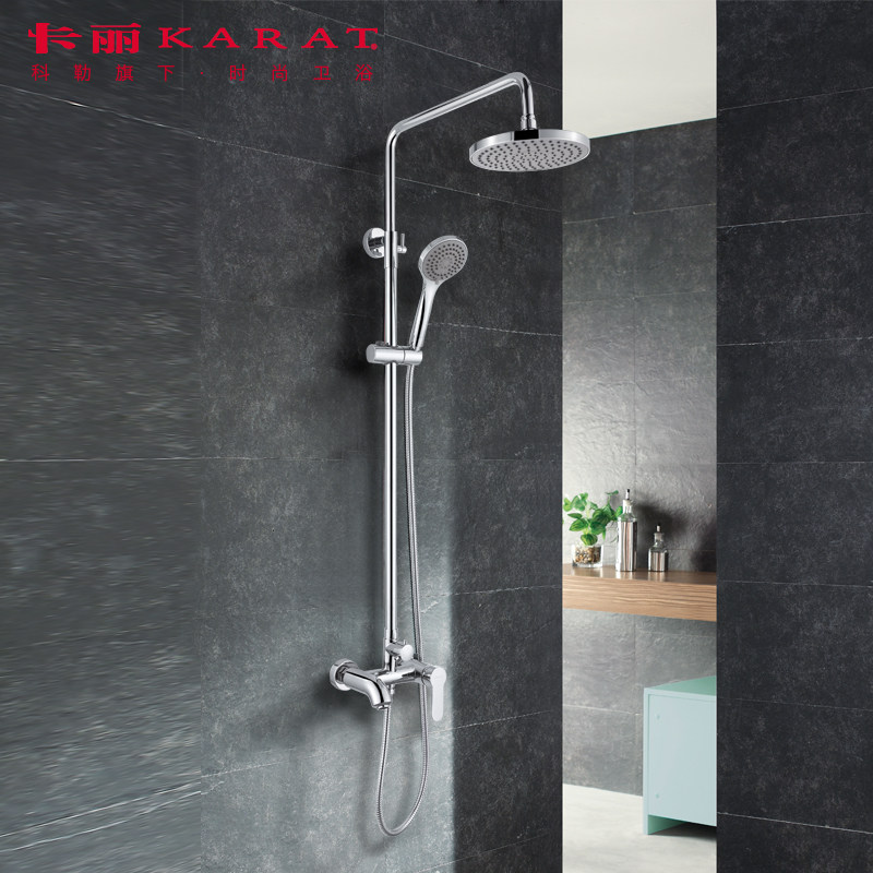 卡丽卫浴欧佩双花洒淋浴柱浴缸淋浴龙头99360t-cp