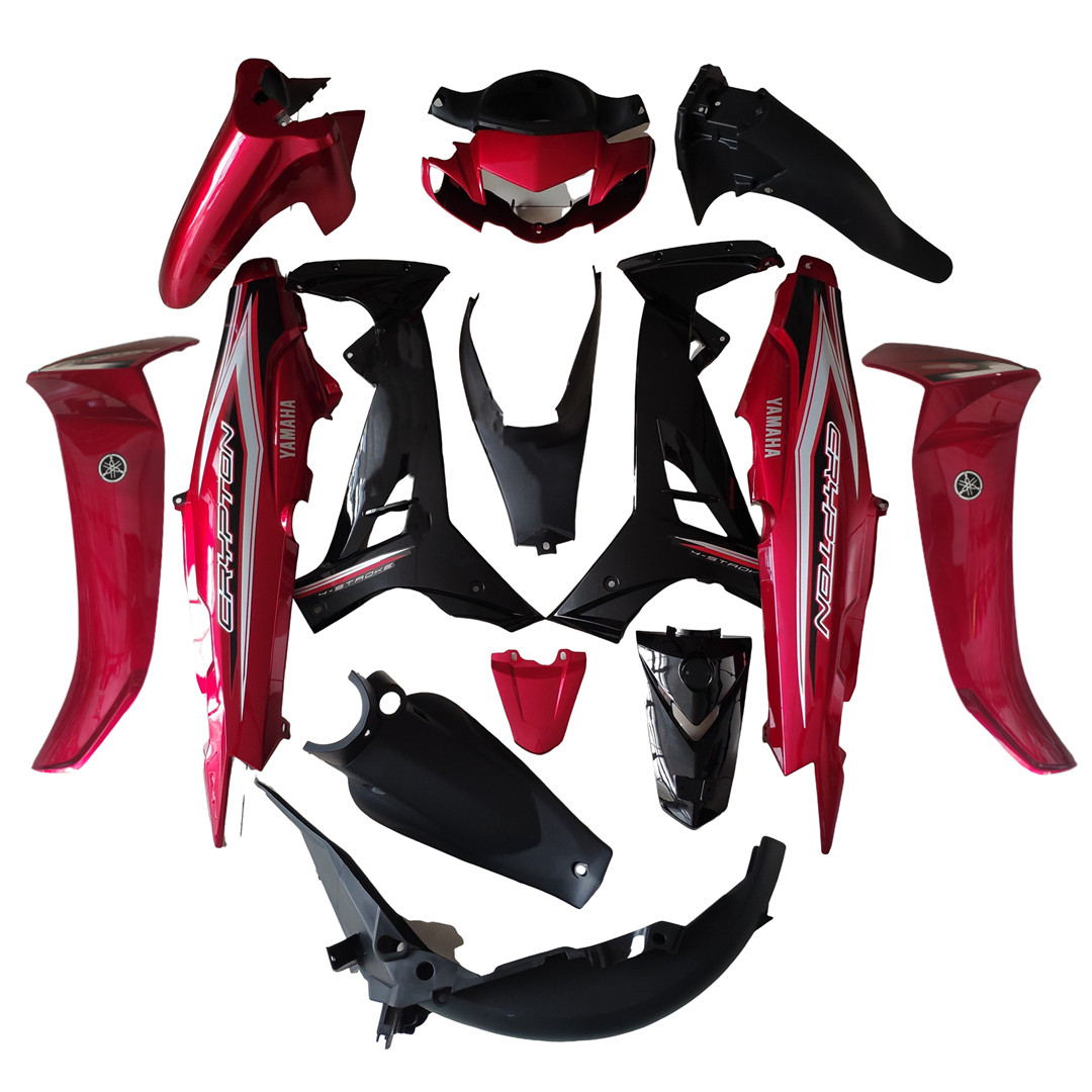 适用于雅马哈摩托车LYM110-2-3全车大板套件禧发塑料件C8全套外壳