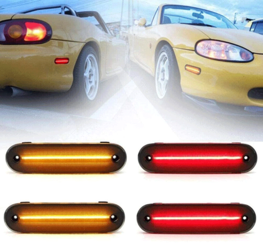 MAZDA MX-5 90-2005LED 펜더 워터 방향 지시등 전면 및 후면 신호 측면 조명에 적합