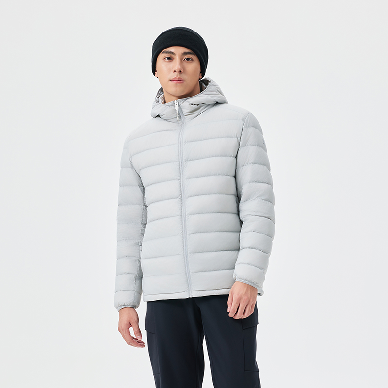 途连帽轻薄羽绒服男2025新款轻便保暖排骨羽绒衣运动户外外套