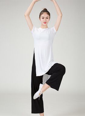 祎舞衣莫代尔古典短袖飘逸舞蹈服