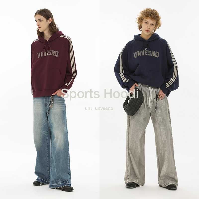 运动UNVESNO复古连帽卫衣【高