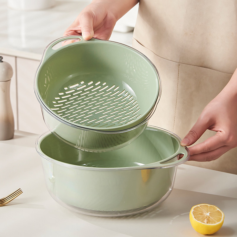 洗菜盆沥水篮多功能厨房双层滤水筐菜篮子网红客厅家用茶几水果盘,餐饮具,果盆/果盘/果篮,淘宝优惠券,粉丝福利购,淘宝优惠卷