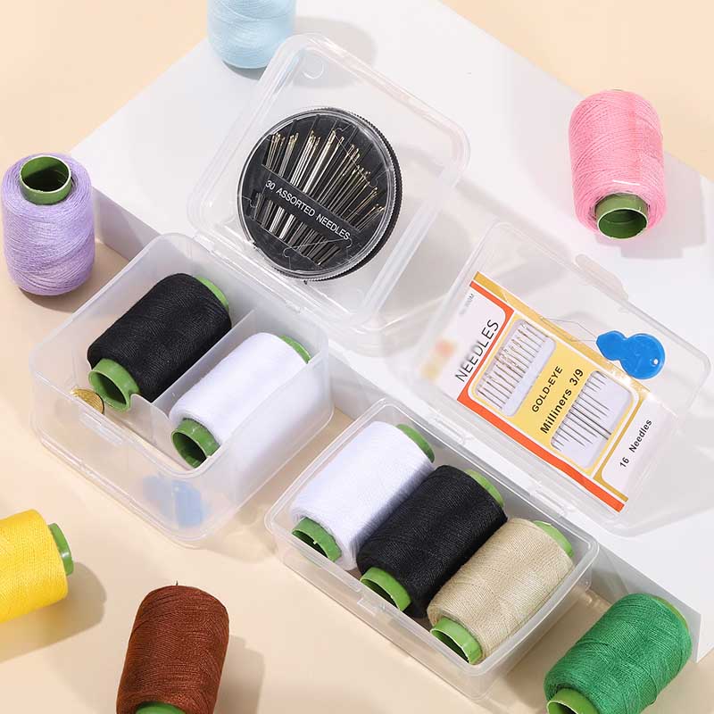 家用缝纫线黑色白色针线套餐手工diy缝补线黑白线手缝线彩色缝衣