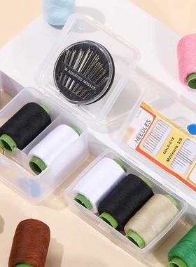 家用缝纫线黑色白色针线套餐手工diy缝补线黑白线手缝线彩色缝衣