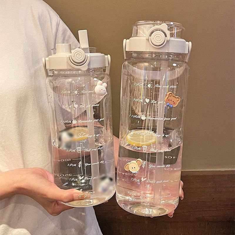 超大容量水杯女生2026新款夏季运动2000ml塑料杯子耐高温大水壶男