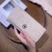 高颜值小众新款 哑光磨砂复古鳄鱼钱包女士长款 多功能大容量手拿包