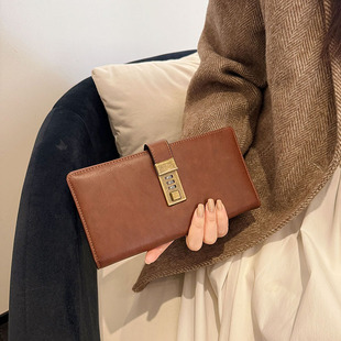 带密码锁定期存单家用收纳本票据册银行支票夹多功能存折卡一体包