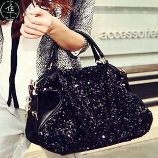 bag 亮片女包 Leopard bags women handbag messenger leather