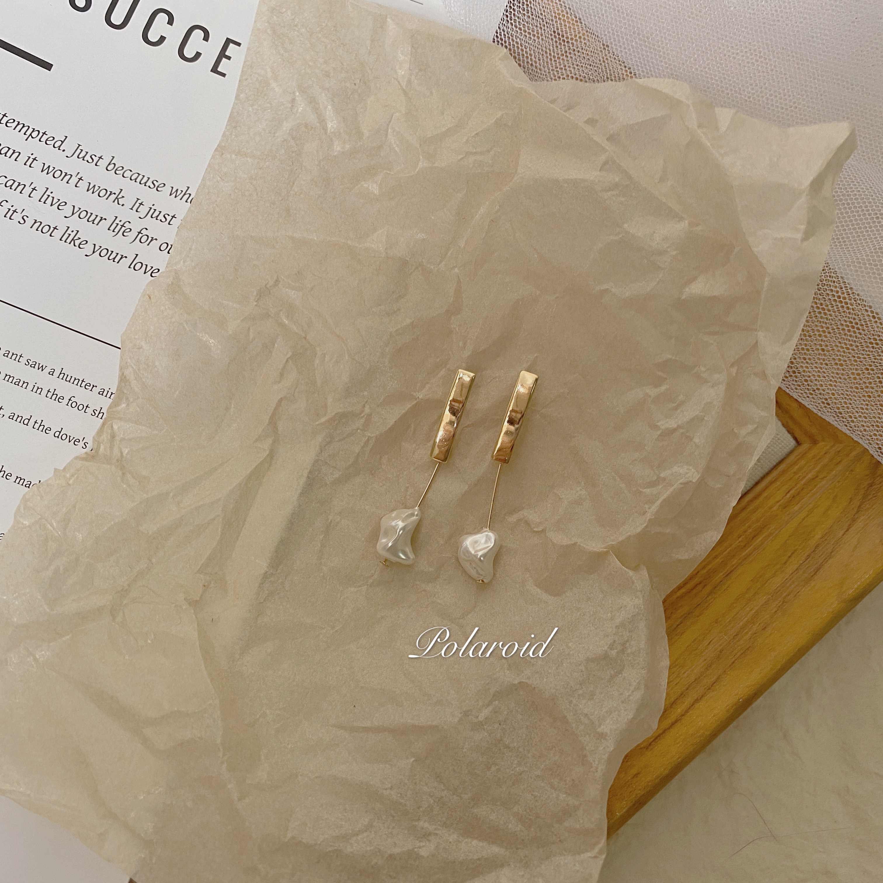 巴洛克淡水珠气质女耳钉s925轻奢