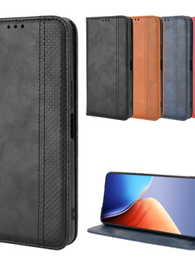 适用于传音Tecno Camon 19 Pro磁扣复古纹皮套手机壳插卡防摔软壳