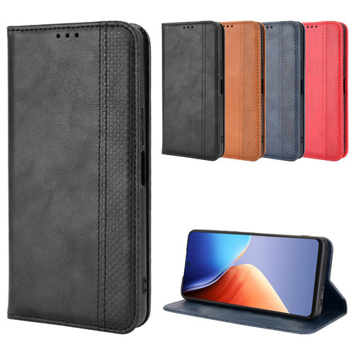 适用于传音Tecno Camon 19 Pro磁扣复古纹皮套手机壳插卡防摔软壳