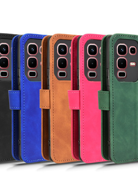 适用于传音Infinix Note 50s 5G，X6870肤感小牛纹皮套手机壳插卡防摔保护套翻盖式素皮