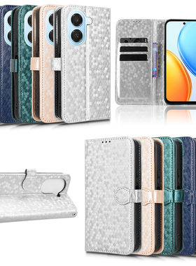 适用于荣耀Honor X7e 4G，畅玩Play80 Plus 5G波点纹皮套手机壳翻盖式防摔保护套商务男女外壳插卡