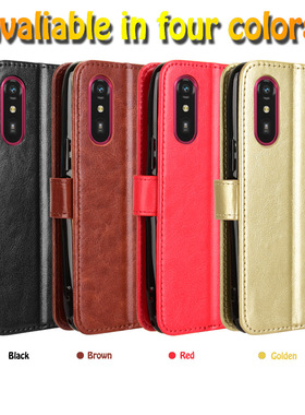 适用于富士通 Lite MP01,A401FC疯马纹皮套手机壳插卡防摔保护套翻盖式男女商务外壳