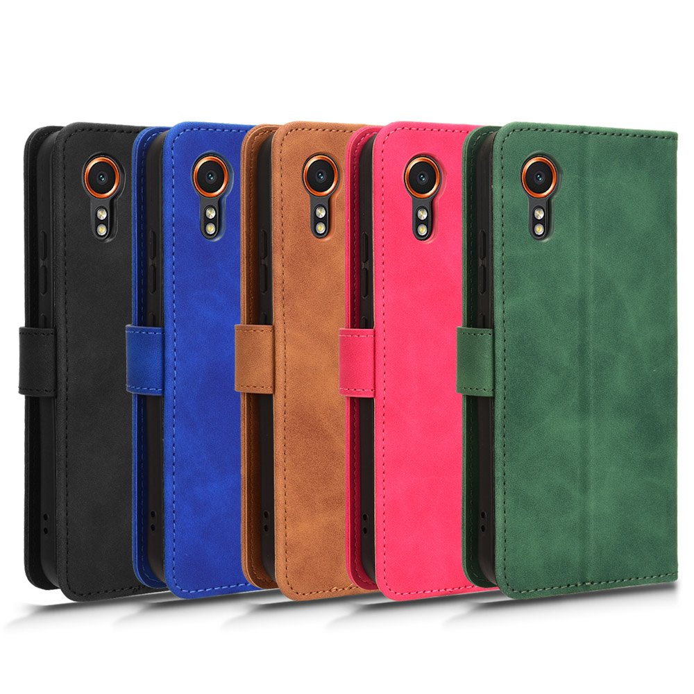 适用于三星Xcover7肤感小牛纹皮套手机壳插卡防摔保护套翻盖商务