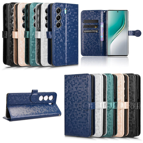 适用于传音Tecno Camon 40 4G波点纹皮套手机壳插卡防摔保护套翻盖式商务男女外壳