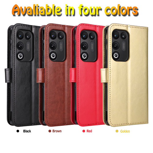 适用于中兴红魔11 Air，ZTE nubia RedMagic 11 Air疯马纹皮套手机壳插卡防摔保护套翻盖式商务男女外壳素皮