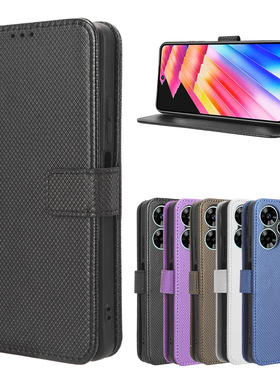 适用于传音Infinix Hot30i/NFC/X669钻石纹皮套手机壳插卡防摔套