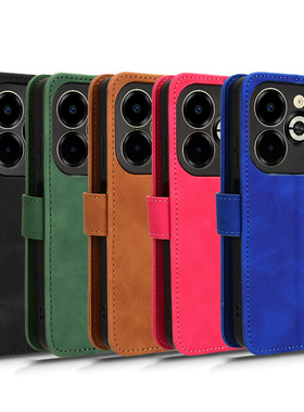 适用于传音Smart8 Plus/pro/X6526/X6525B肤感小牛纹皮套手机壳男