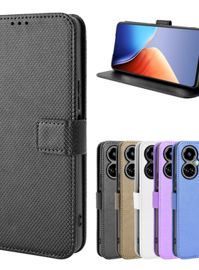 适用于传音Tecno Camon 19 Pro钻石纹插卡手机壳翻盖防摔保护套男