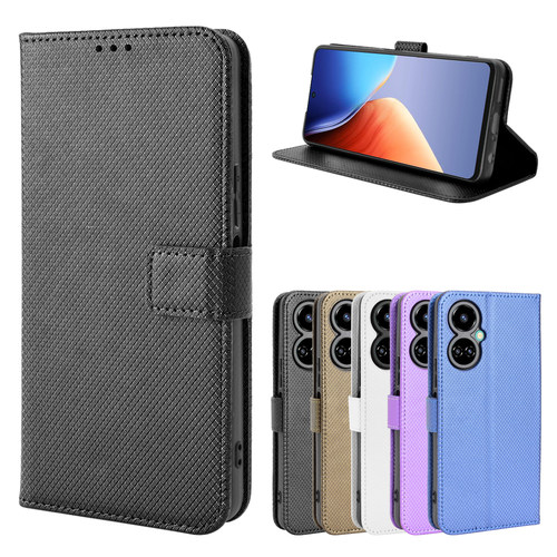 适用于传音Tecno Camon 19 Pro钻石纹插卡手机壳翻盖防摔保护套男