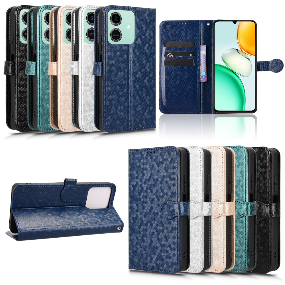 适用于荣耀Honor Play10 4G,畅玩10波点纹皮套手机壳翻盖式防摔保护套商务男女外壳插卡商务