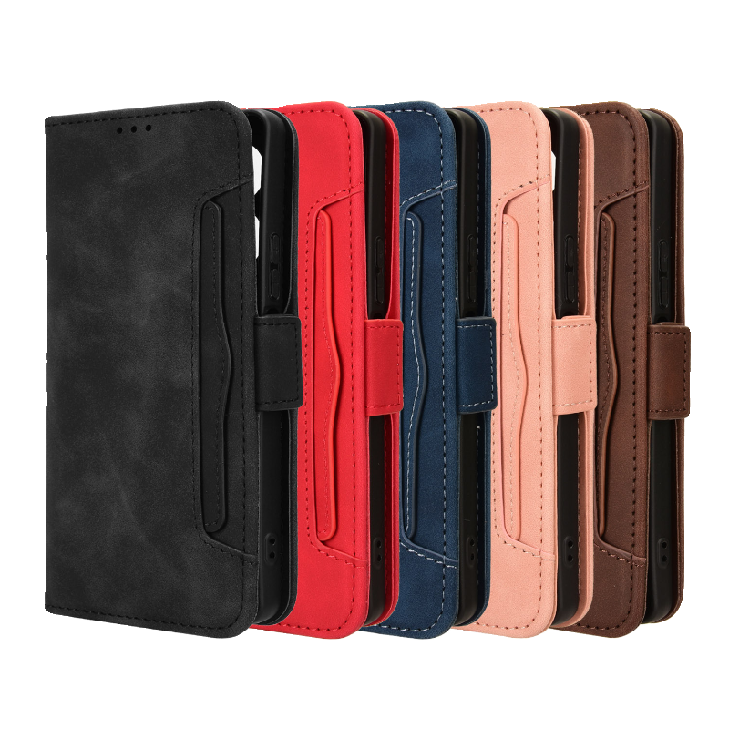 适用于MOTO Edge50 Pro 5G多卡槽复古纹皮套手机壳插卡防摔保护套翻盖式商务男女