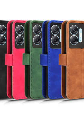 适用于传音Infinix Hot30 5G，X6832肤感小牛纹皮套手机壳插卡套