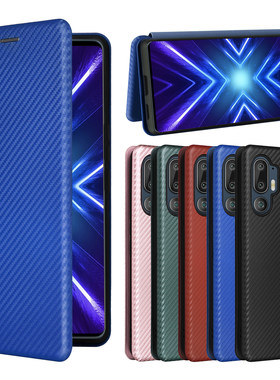 适用于HTC U24 Pro碳纤维纹翻盖式手机壳插卡防摔保护套商务男女外壳