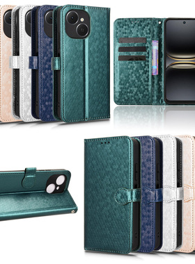 适用于传音Tecno Spark 40C波点纹皮套手机壳插卡防摔保护套翻盖式男女素皮商务