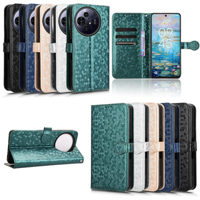 适用于TCL 50 NxtPaper 5G，50 Pro NxtPaper 5G，P10波点纹皮套手机壳保护套防摔商务外壳翻盖外壳