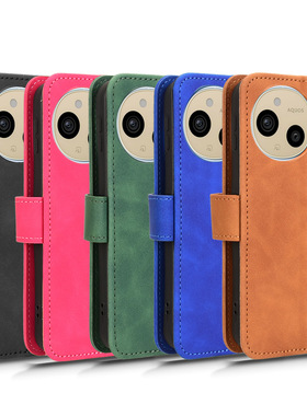 适用于夏普Aquos Sense9，SH-M29肤感小牛纹皮套手机壳插卡防摔保护套翻盖外壳男女