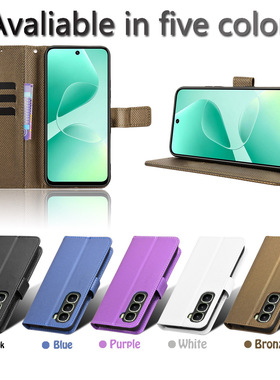 适用于传音Infinix Hot 60 5G，Hot 60i 4G钻石纹皮套手机壳插卡防摔保护套商务男女素皮翻盖式外壳