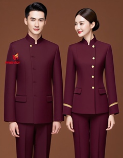 绯晨新款工作服长袖春秋装酒店前台接待工装酒店门童服装定制