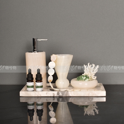 WU 物兮物 现代轻奢样板间卫生间台面大理石卫浴生活化装饰品摆件