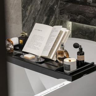 WU物兮物酒店样板房卫生间摆件浴室乳液香薰实木沥水浴缸架软装 饰