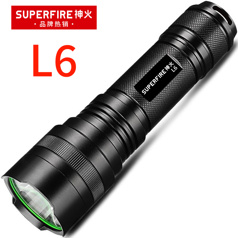 Supfire神火L6强光手电筒26650可充电式LED户外灯T6-L2超亮远射王