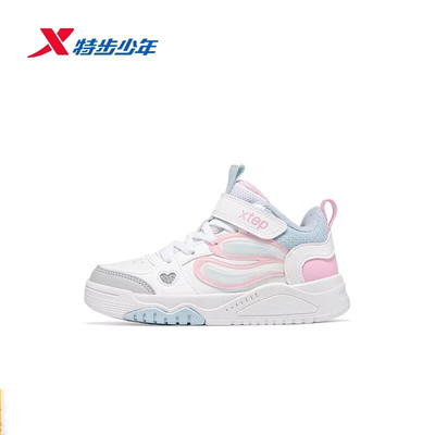 特步儿童二棉鞋女小童加绒加厚