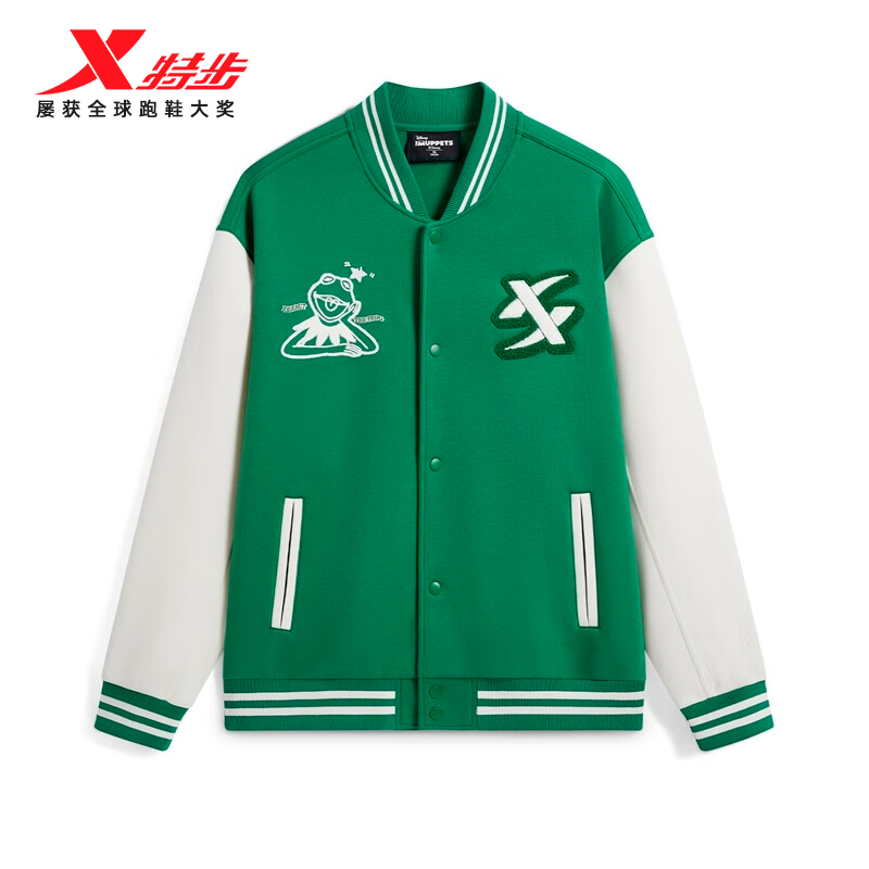 特步科米蛙联名棒球服