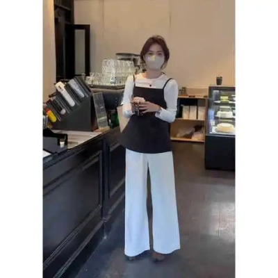 小众时尚女打底衫春季韩系吊带休闲穿搭2025简约裤子高级感两件套