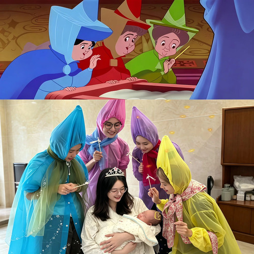 仙女教母cos雨衣版一次性道具