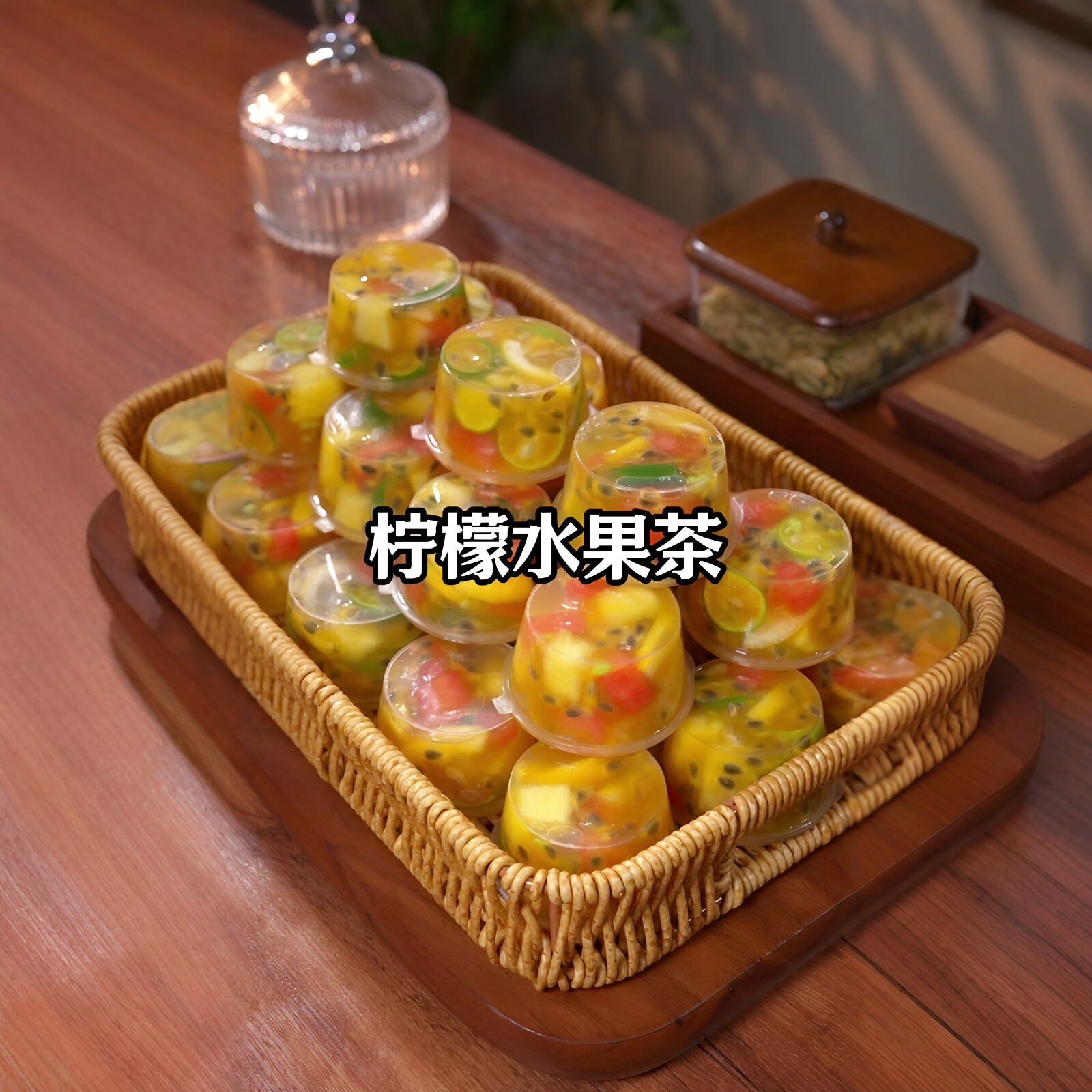 家用制冰盒小号柠檬水果茶一次性塑料杯食品级便携分装神器打包盒