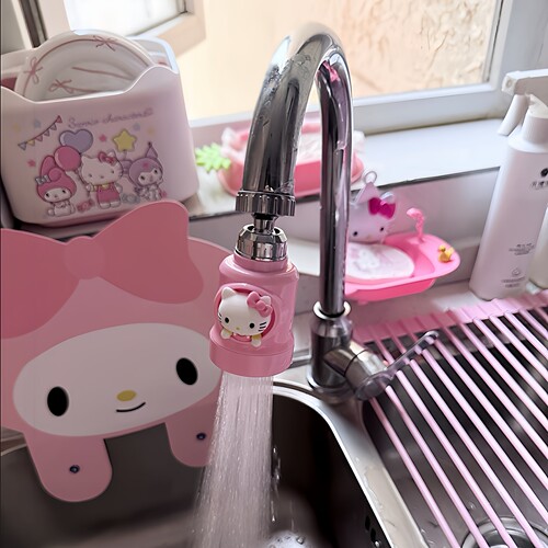 粉色猫水龙头延伸器增压节水