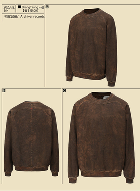 尚宗ShangTsung 23.ss.1th【壹】季. | 薯莨泥染 |  007 卫衣圆领