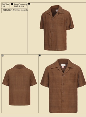 尚宗ShangTsung 23.ss.1th【壹】季. |薯莨泥染 | 013 顺纡绉衬衫