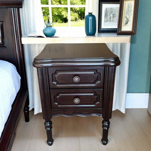 美式实木床头柜中古风小型床边柜
