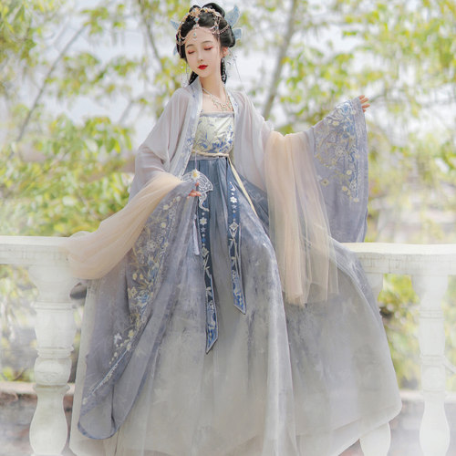 凝紫萱2026春夏唐制汉服女诃子裙